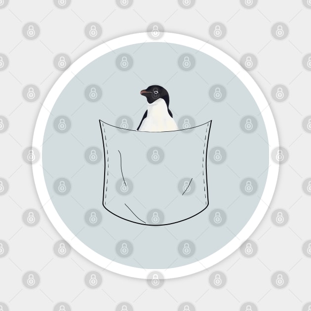Peeking Pocket Pet - Penguin Magnet by Suneldesigns